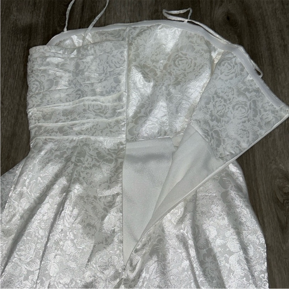 💜firm price💜Ronny kobo white draped lined Sandra mini dress - Picture 9 of 16